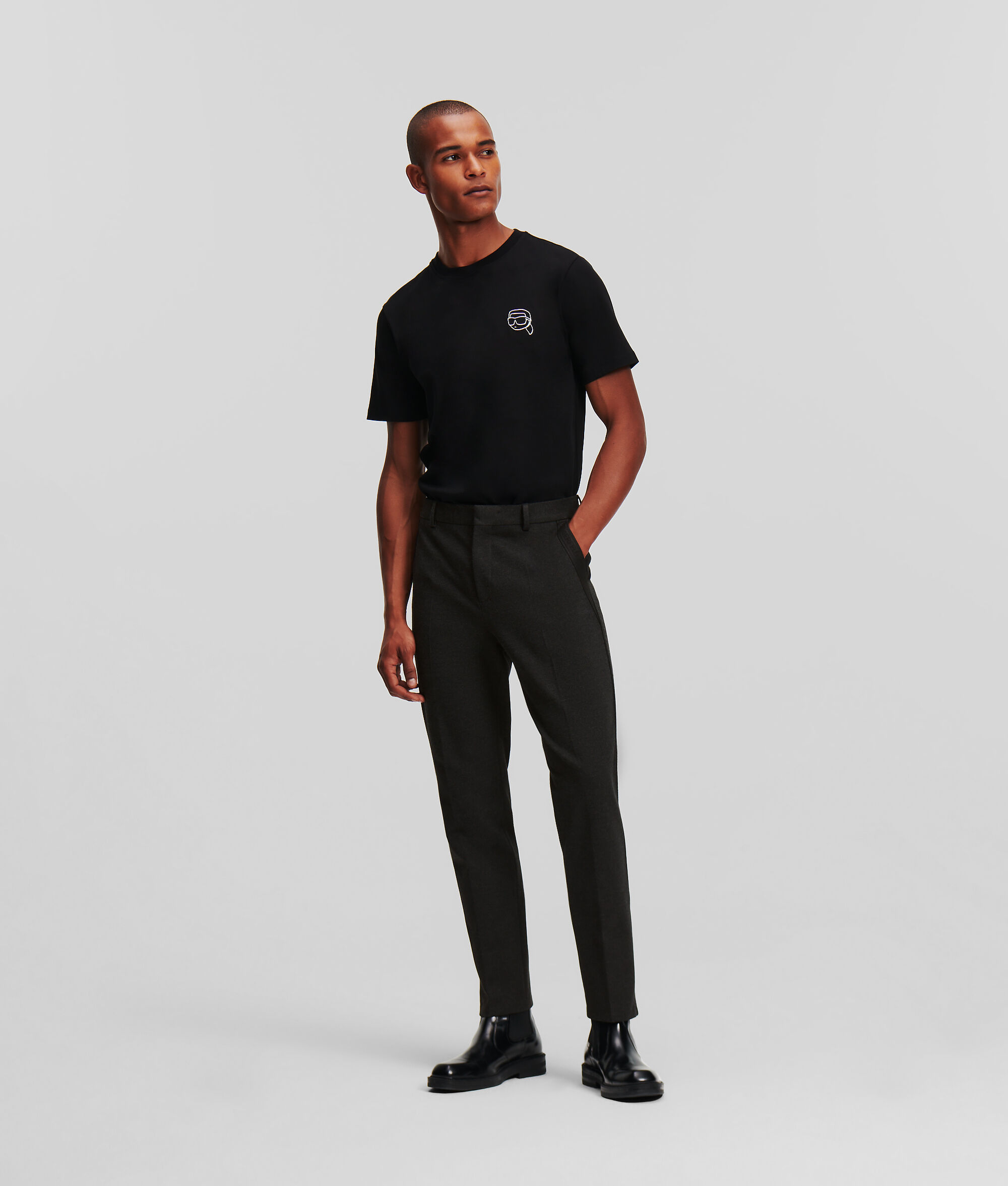 (image for) Elegant CLASSIC-FIT PUNTO TROUSERS